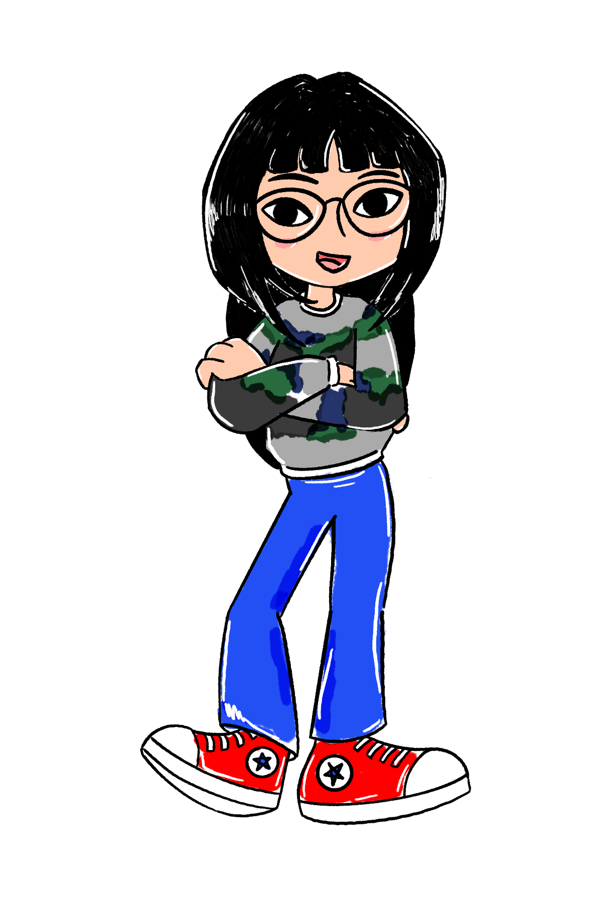 Justine Wong caricature